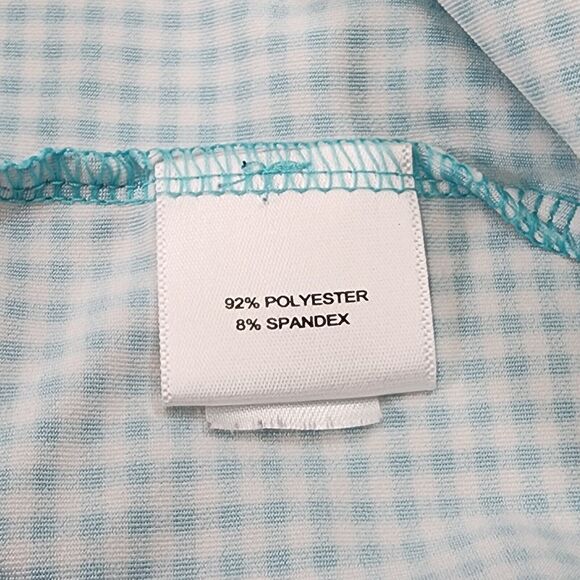 Peter Millar Summer Comfort Men's Green White Check Polo TPC Las Vegas Size L - Picture 7 of 12